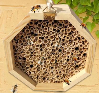 Wooden Bee Nest Give those endangered pollinators a safe place in your garden.