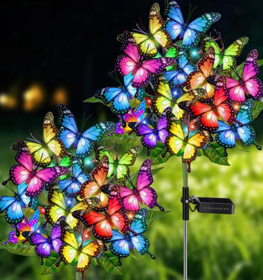 Light up your garden at night with colorful butterfly solar lights!